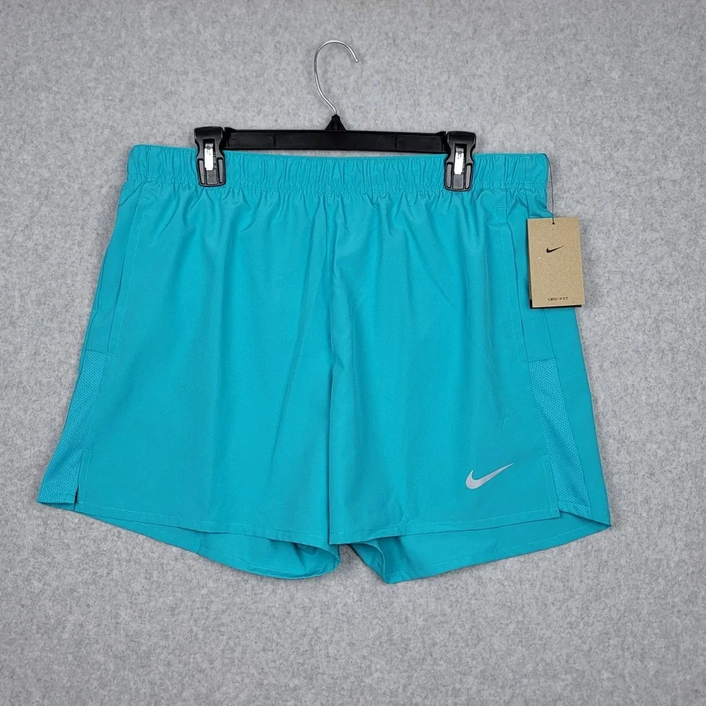 Nike Challenger DriFIT 5'' Brief Lined‎ Running Shorts Men's Size 2XL Aqua Blue